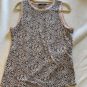 Leopard Print Sleeveless Blouse